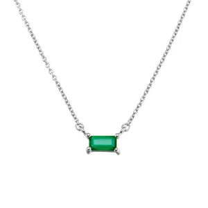 Lumen Baguette Green Onyx Necklace