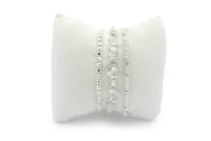 Malolo White Howlite Silver Stacking Bracelet