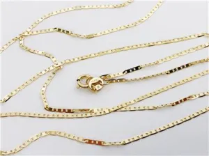 Mariner Anchor Chain 14K Solid Yellow Gold 16" 18" 20" - 1.2mm - Layer Necklace, Minimalist Chain, Flat Chain, For Women, Genuine 14K Gold