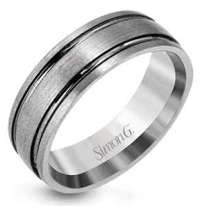Matte Twin Grooved Wedding Band - 7mm