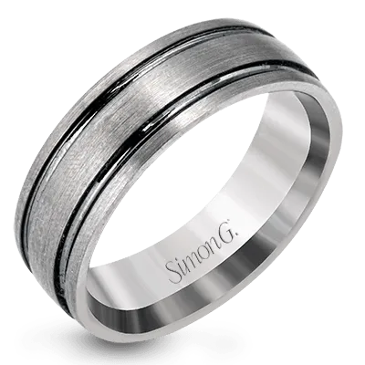 Matte Twin Grooved Wedding Band - 7mm
