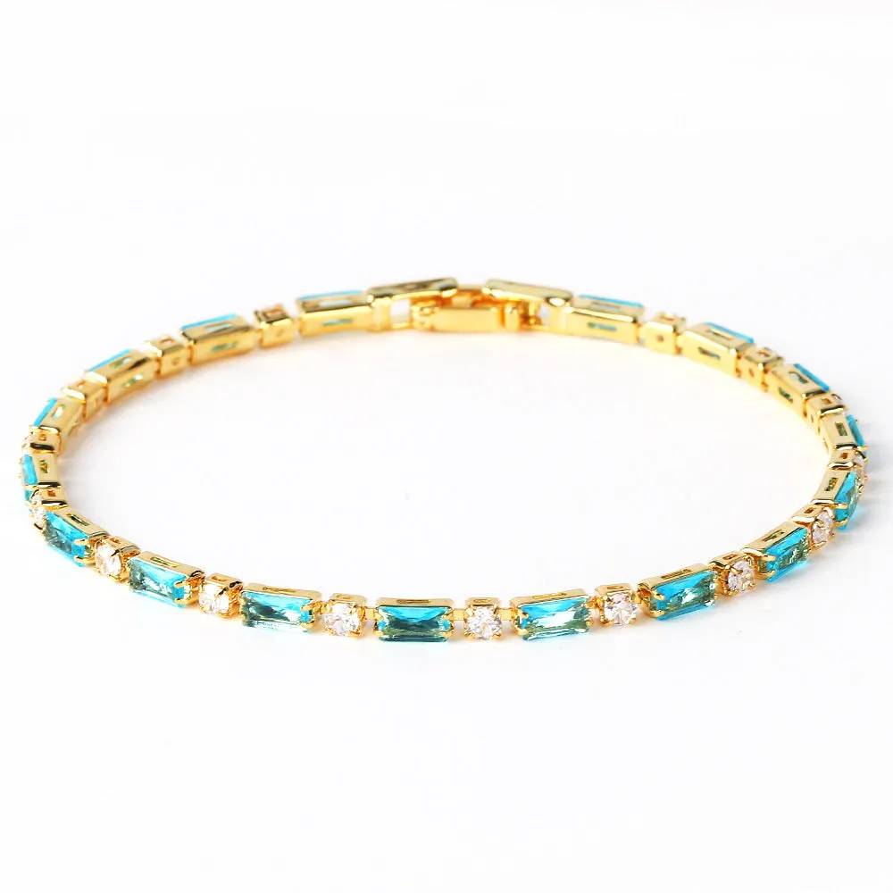 Moderate Luxury Chain Cube Geometric Copper Electroplating Necklaces