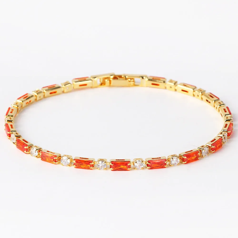 Moderate Luxury Chain Cube Geometric Copper Electroplating Necklaces