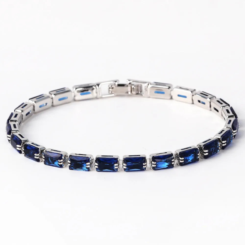 Moderate Luxury Chain Cube Geometric Zircon Electroplating Necklaces