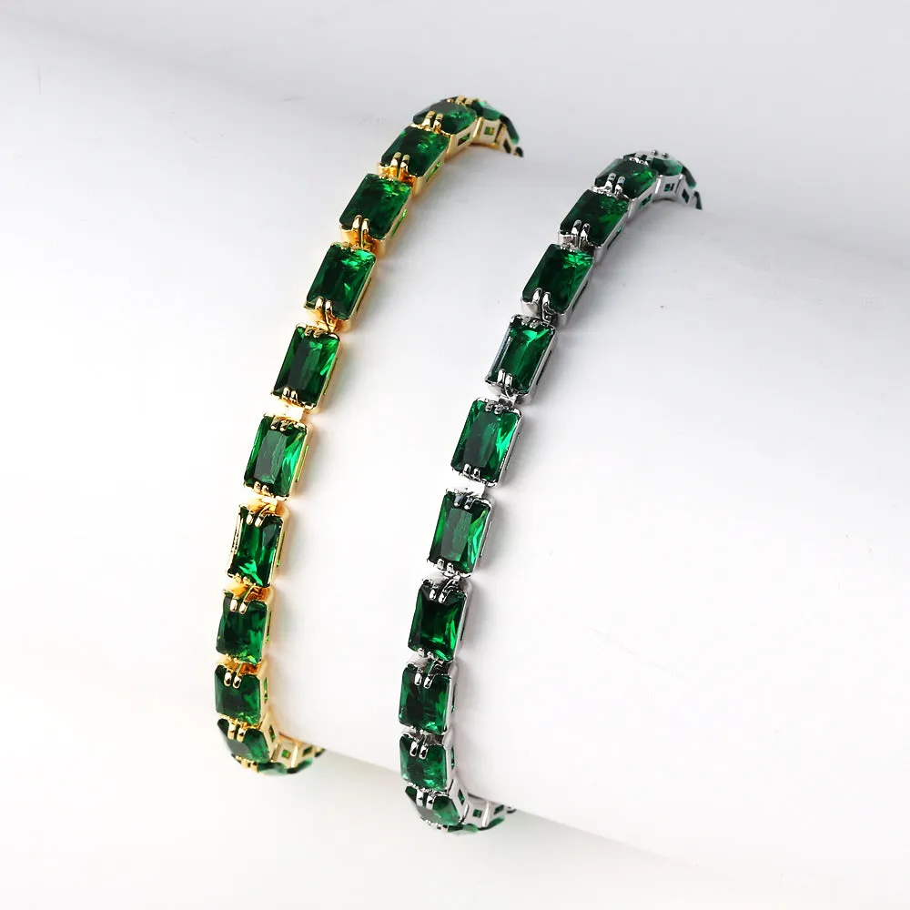 Moderate Luxury Chain Cube Geometric Zircon Electroplating Necklaces