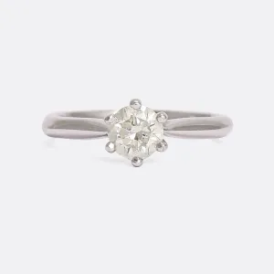 Modern .50ct Diamond Solitaire Engagement Ring