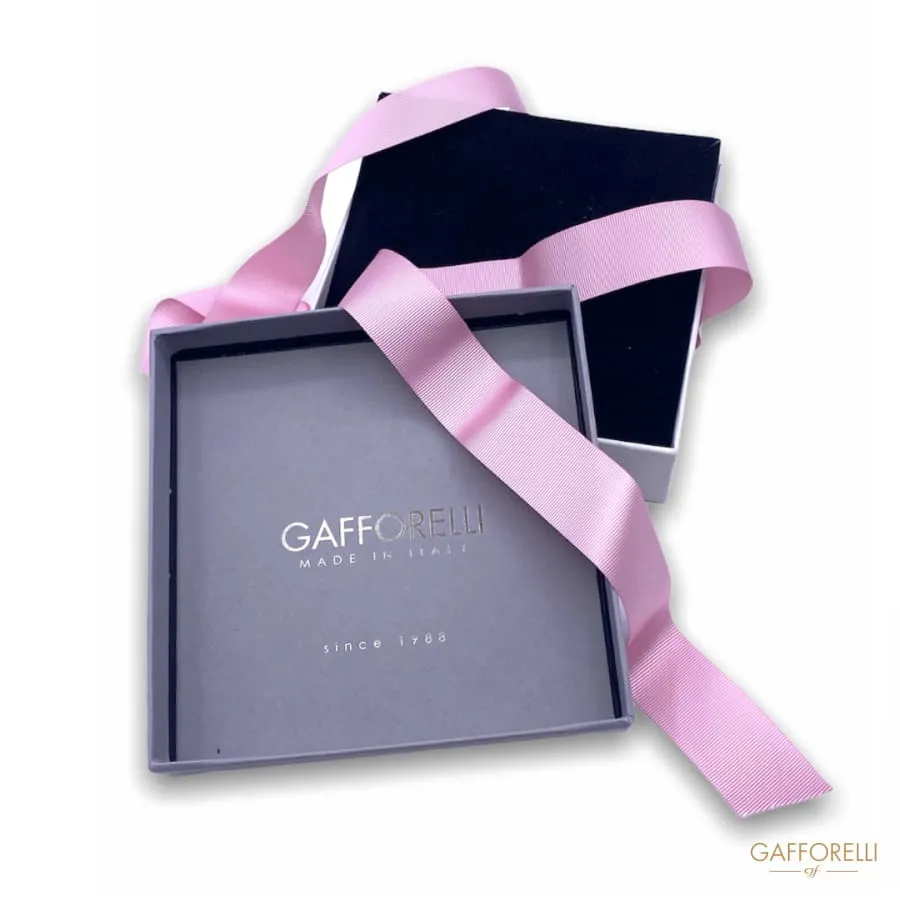 Modern Black Necklace in Polyester, Aluminum and Half Ribbon Black 01 - Gafforelli Srl