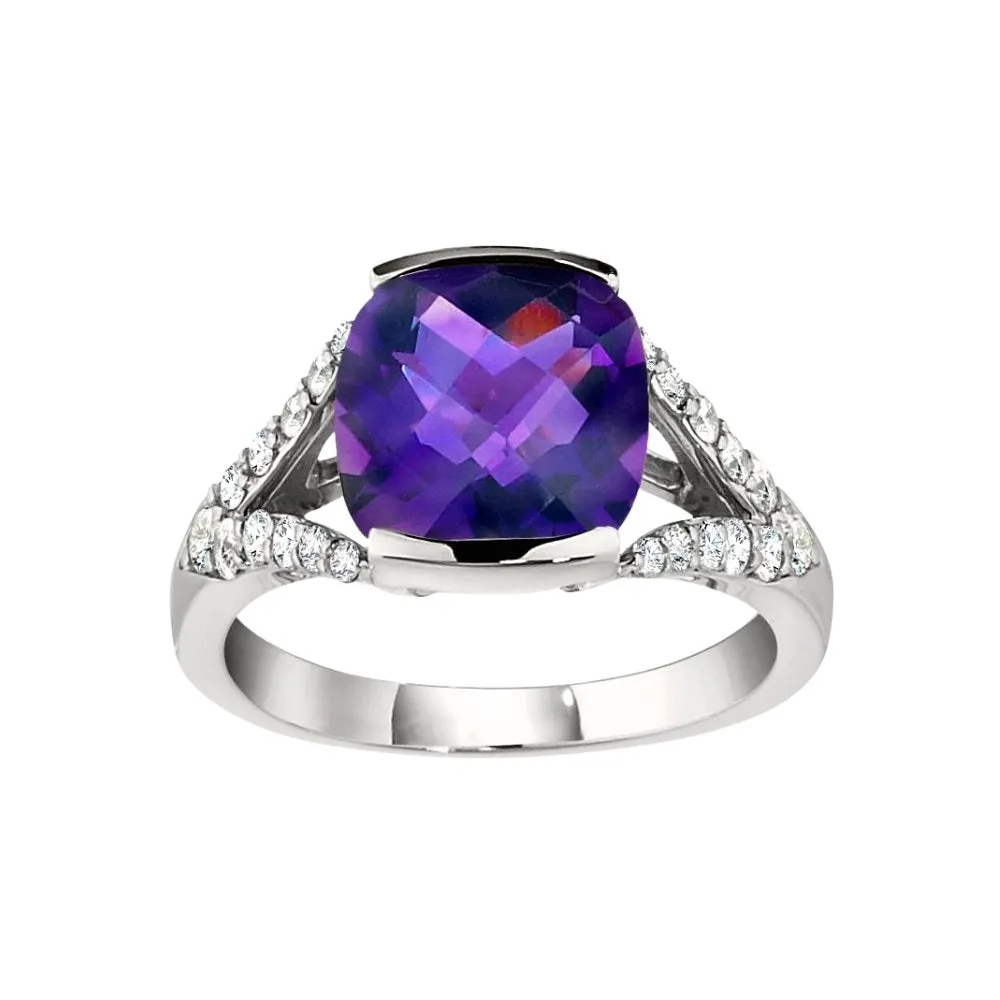 Modern Blue Topaz and Diamond Ring