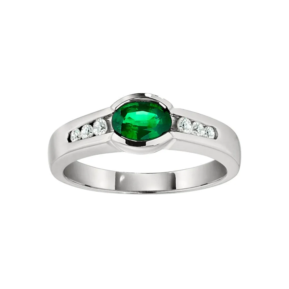 Modern Bypass Ruby and Diamond Ring