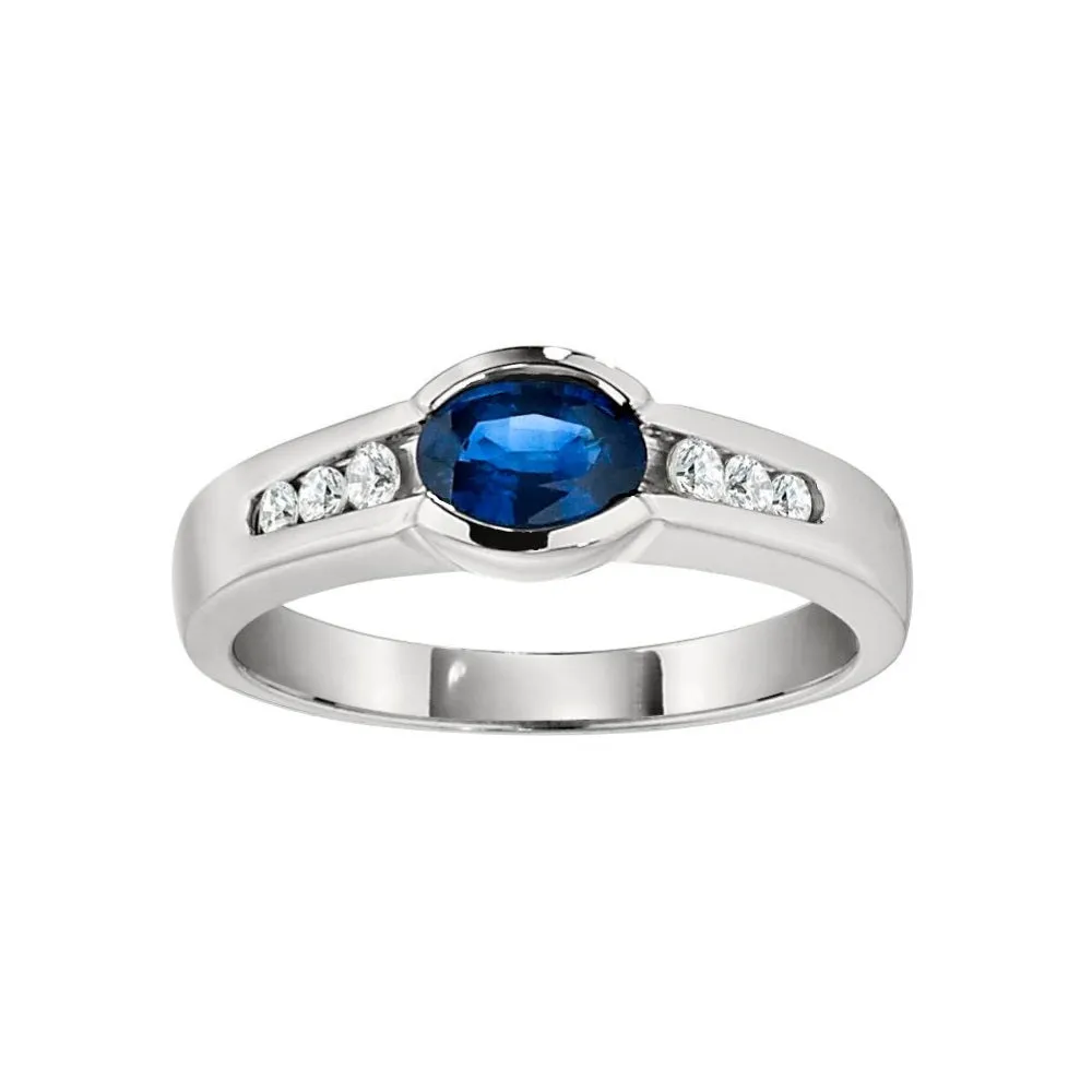 Modern Bypass Ruby and Diamond Ring