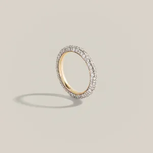 Modern Finish Diamond Pavé Eternity Ring