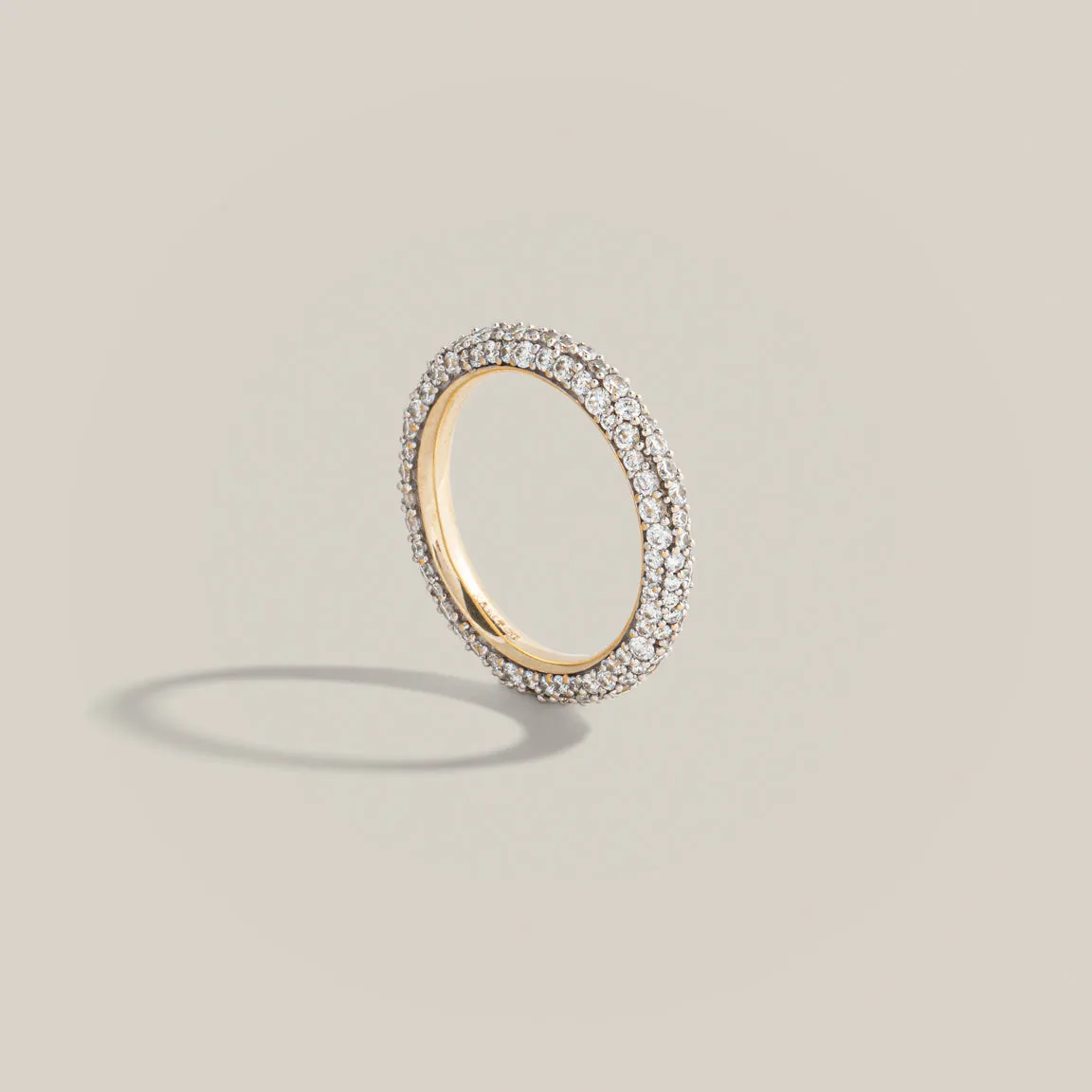 Modern Finish Diamond Pavé Eternity Ring