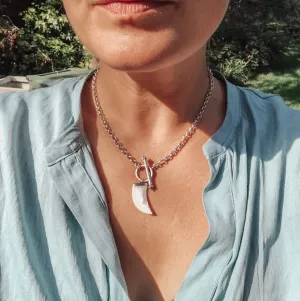 Mother of Pearl Horn Necklace