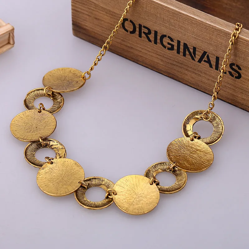 N955 - Luxury Bronze Circular Necklace