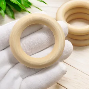 Natural Raw Unfinished Wooden Rings | 55mm