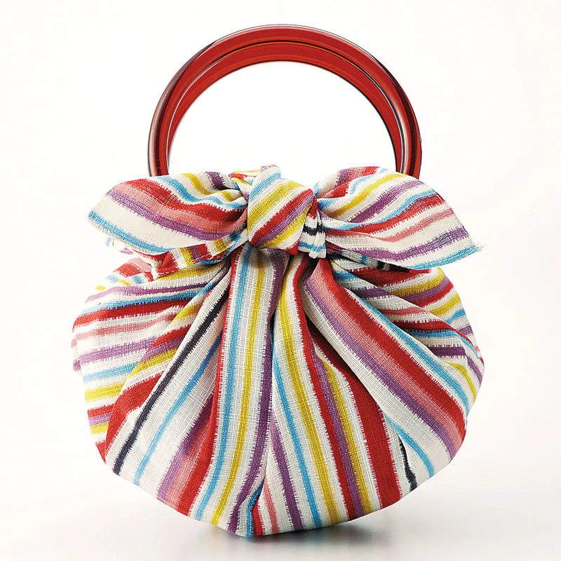 NEW 70 Modern-girl with Furoshiki Bag Rings | Stripe Multi