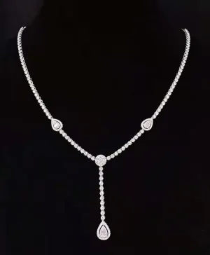 new fashion Au750/18k real gold luxury diamond necklace jewelry for women&amp;lady&amp;party&amp;gift&amp;wedding