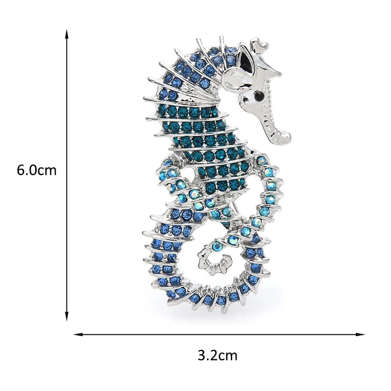 New Seahorse Brooch Pins Gift Women Brooches Classic Jewelry Accessories