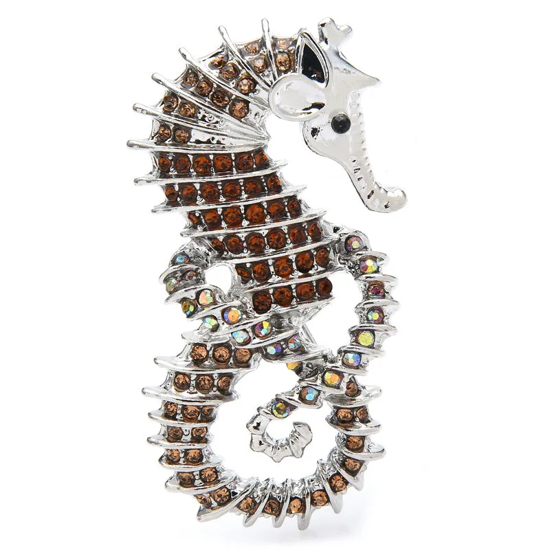 New Seahorse Brooch Pins Gift Women Brooches Classic Jewelry Accessories