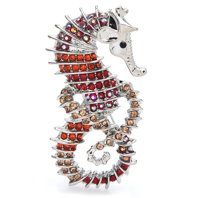 New Seahorse Brooch Pins Gift Women Brooches Classic Jewelry Accessories