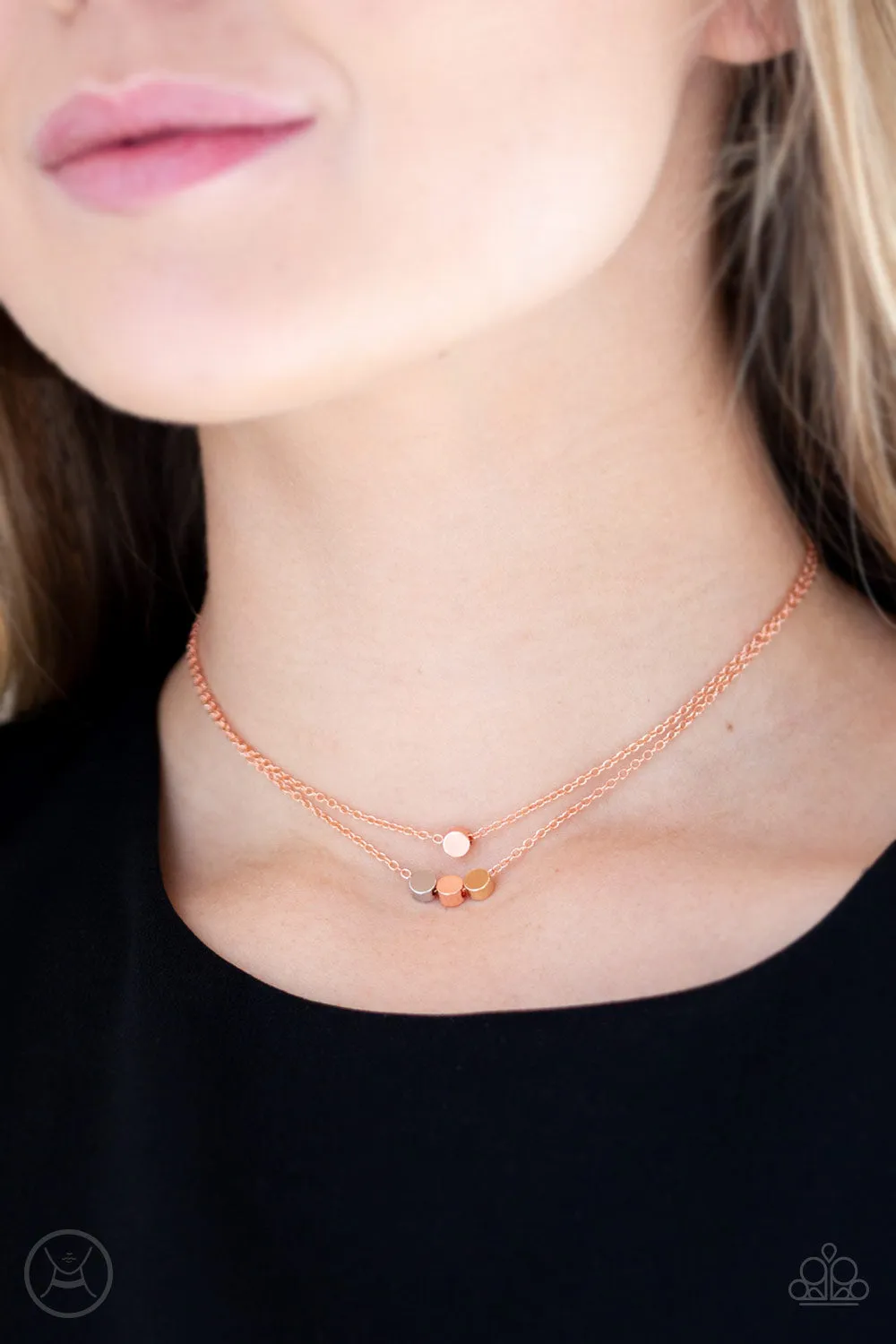 Paparazzi Mini Minimalist Copper Choker Necklace