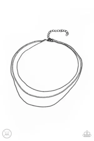 Paparazzi Necklace ~ Battle of the Glitz - Black