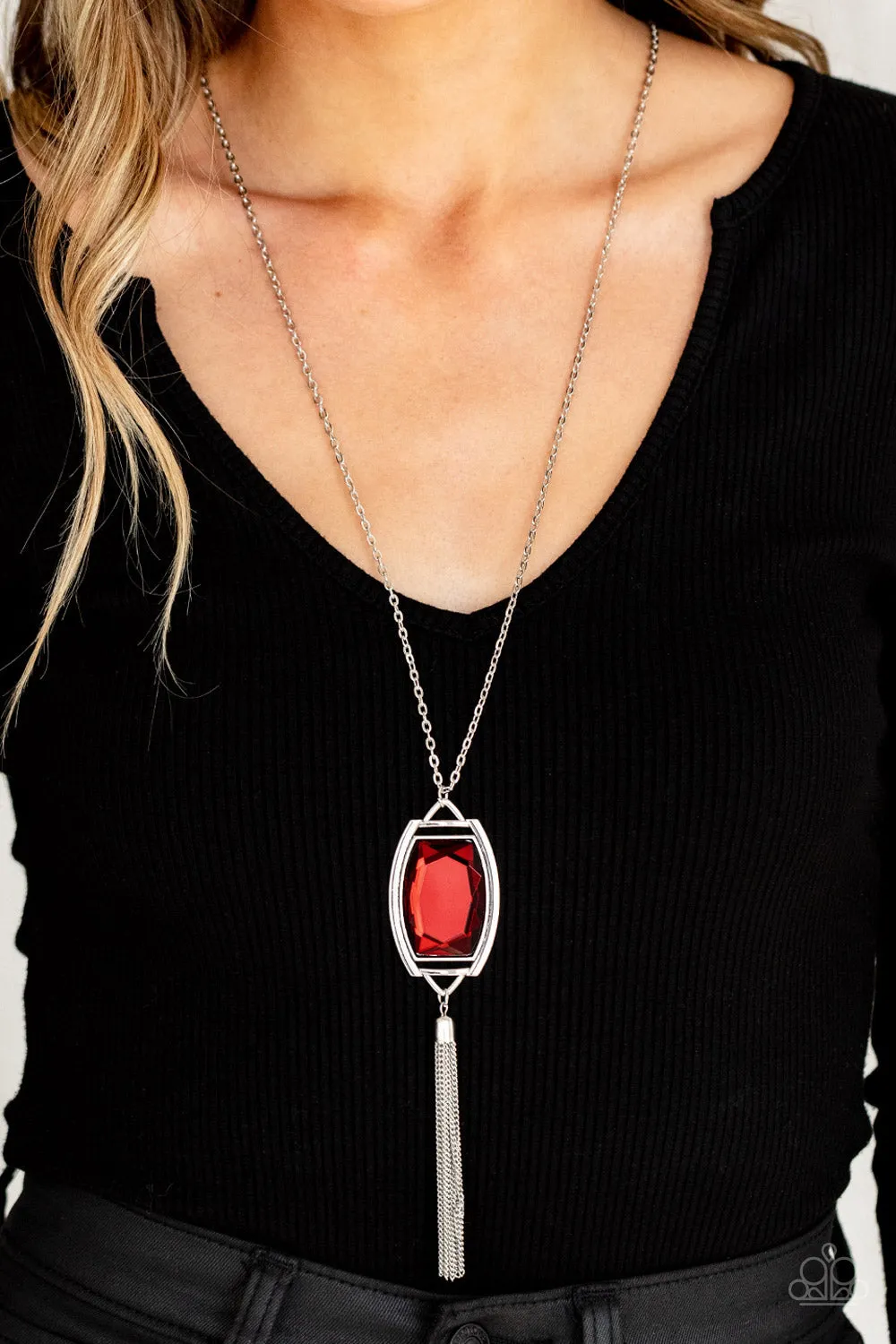 Paparazzi Timeless Talisman Red Long Necklace