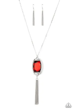 Paparazzi Timeless Talisman Red Long Necklace