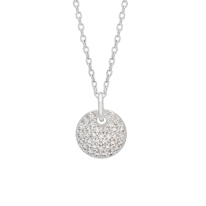 Pave Disc Necklace