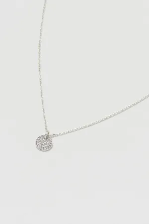 Pave Disc Necklace