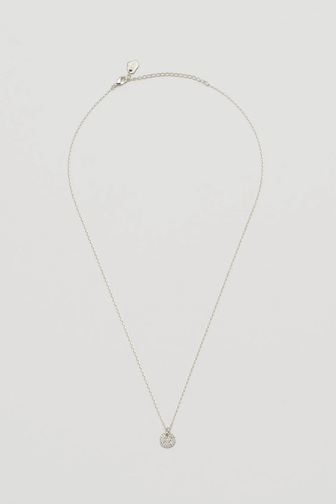 Pave Disc Necklace