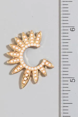 Pearl Crescent Earrings