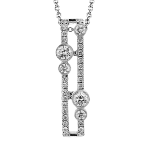 Pendant in 18k Gold with Diamonds LP4662 WHITE 18K X WHITE