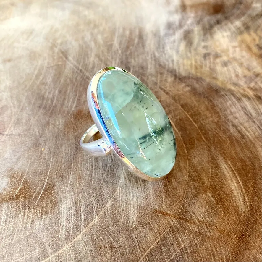 Prehnite Oval Ring - Delphi