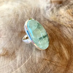 Prehnite Oval Ring - Delphi