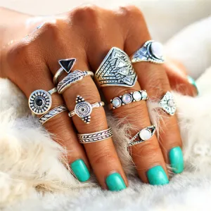 Princess of Crystals - 10 Ring Set