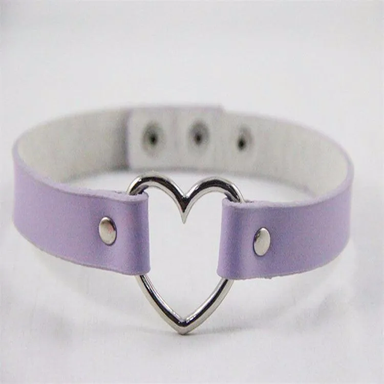 Punk leather necklace