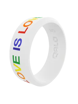 Rainbow Love is Love Modern Silicone Ring
