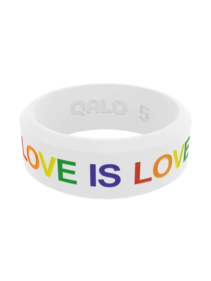 Rainbow Love is Love Modern Silicone Ring