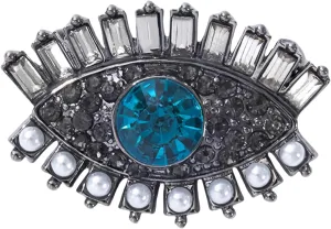 Rhinestone Lucky Evil Eye Brooch Pin for Women Cute Blue Eyes Fashion Freshwater Pearl and Crystal Vintage Lapel Pin Exquisite Costume Accessories Wedding Party Prom Jewelry