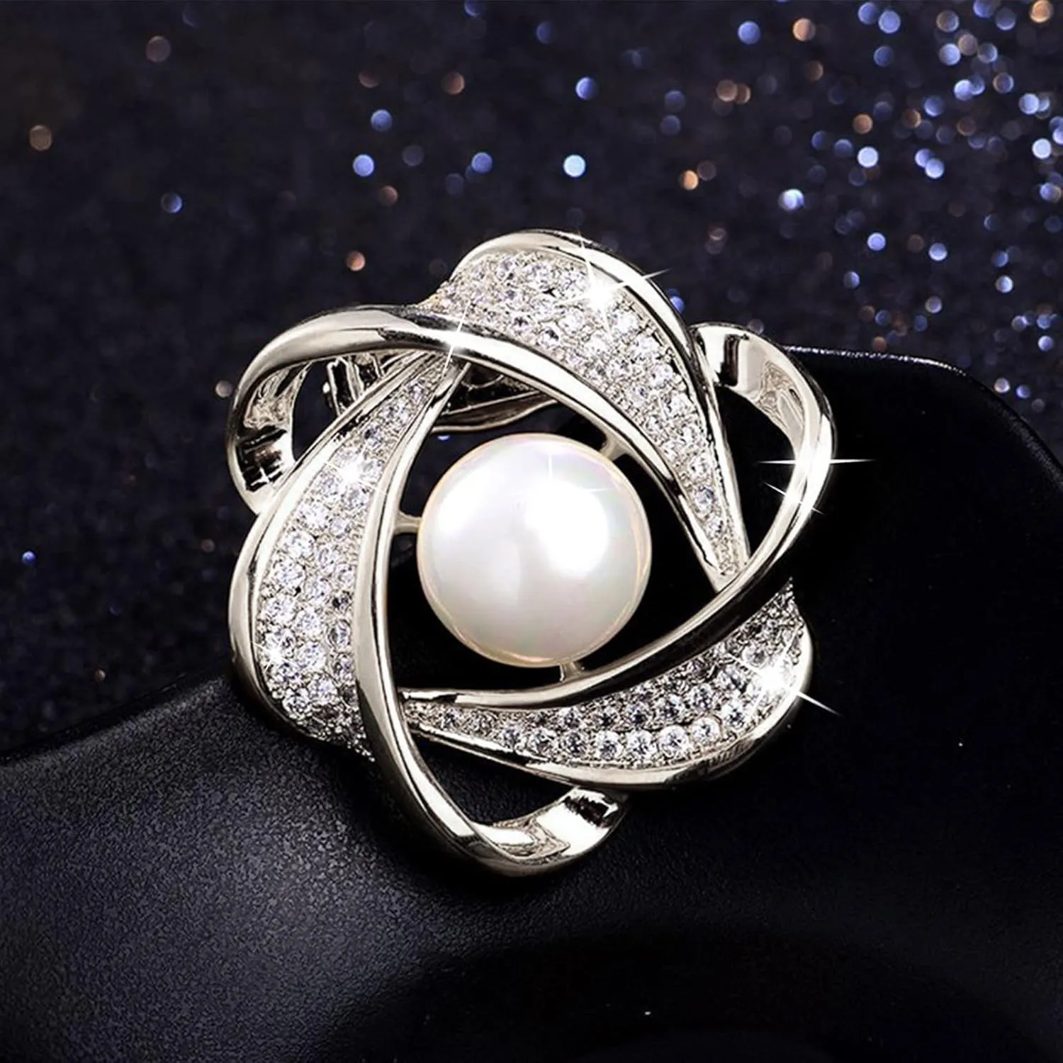 Ring Clip Versatile Buckle Scarf Rhinestone Clip Scarf Brooch Brooch Vintage Christmas