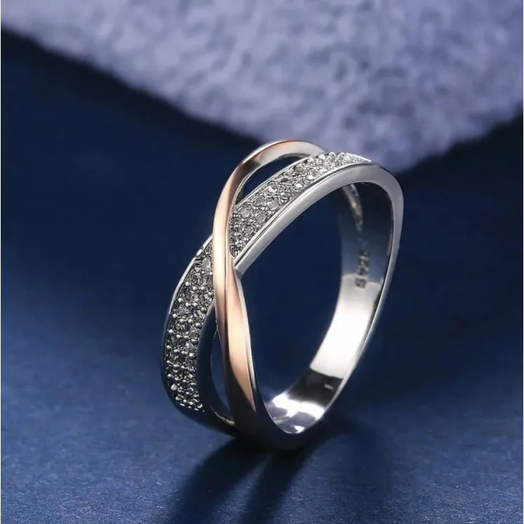 Ring for Women Wedding Trendy Jewelry Dazzling CZ Stone Large Modern Rings