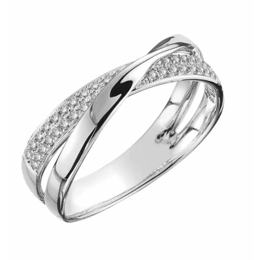 Ring for Women Wedding Trendy Jewelry Dazzling CZ Stone Large Modern Rings