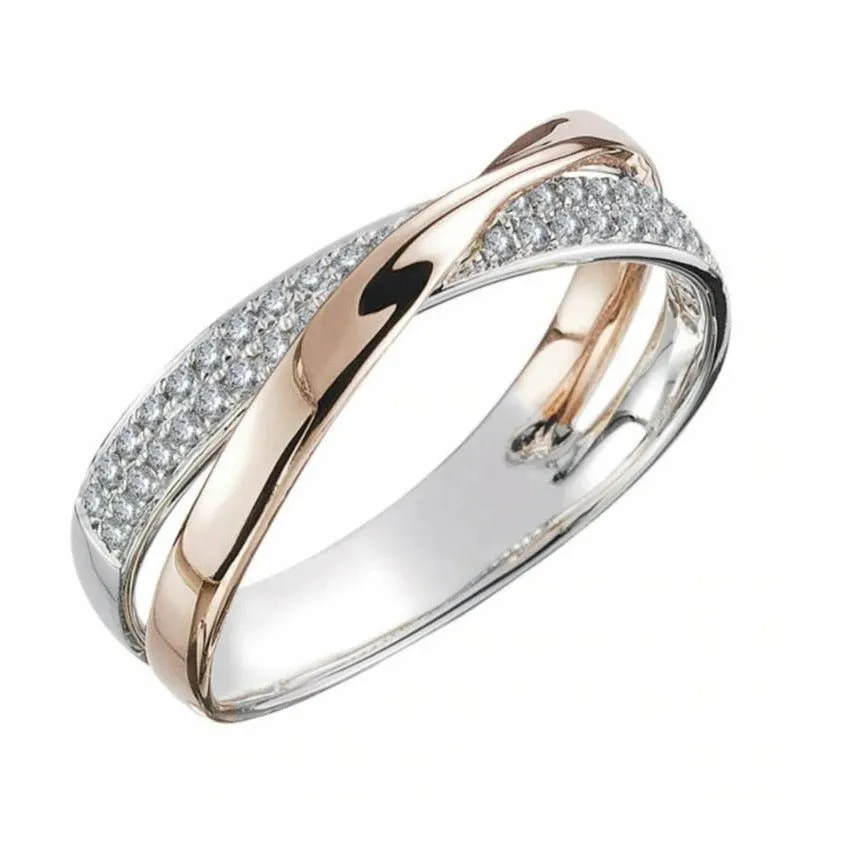Ring for Women Wedding Trendy Jewelry Dazzling CZ Stone Large Modern Rings