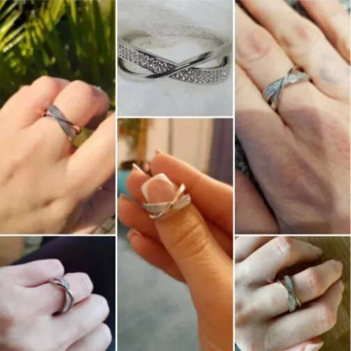 Ring for Women Wedding Trendy Jewelry Dazzling CZ Stone Large Modern Rings