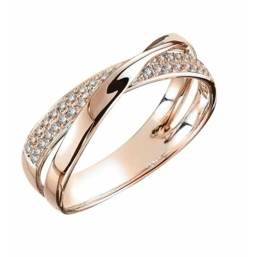 Ring for Women Wedding Trendy Jewelry Dazzling CZ Stone Large Modern Rings