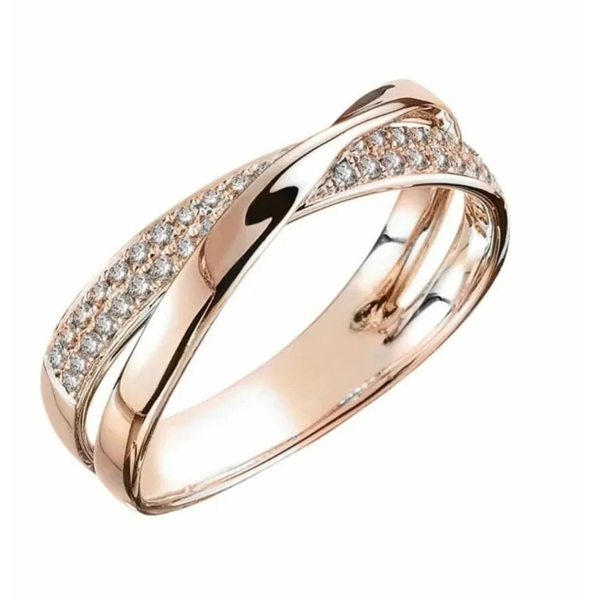 Ring for Women Wedding Trendy Jewelry Dazzling CZ Stone Large Modern Rings