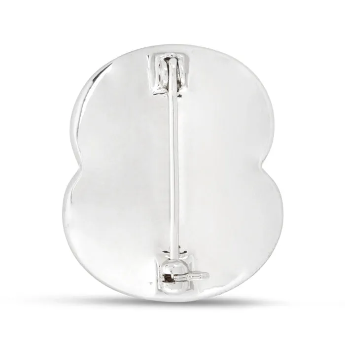 Ripples of Remembrance Poppy Silver Tone Brooch