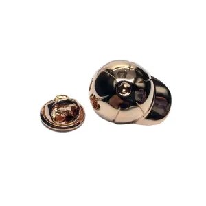 Rose Gold Jockeys Helmet Lapel Pin