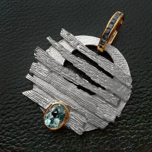 Royalty Planks Sterling Silver Pendant